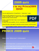 Prince 2009 Primer Quiz Master