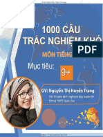 8. Sách 1000 Câu Trắc Nghiệm Khó Mục Tiêu 9 - Cô Trang Anh