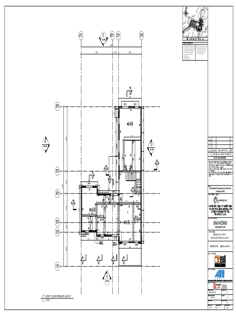 Garden Villa Type-1 First Floor Precast Panel Layout | PDF | Civil ...