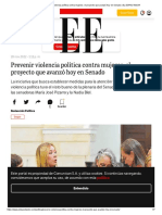 Prevenir Violencia Política Contra Mujeres - El Proyecto Que Avanzó Hoy en Senado - EL ESPECTADOR