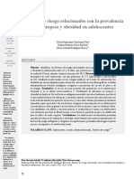 Factores de Riesgo Relacionados Con La Prevalencia de Sobrepeso y Obesidad en Adolescentes