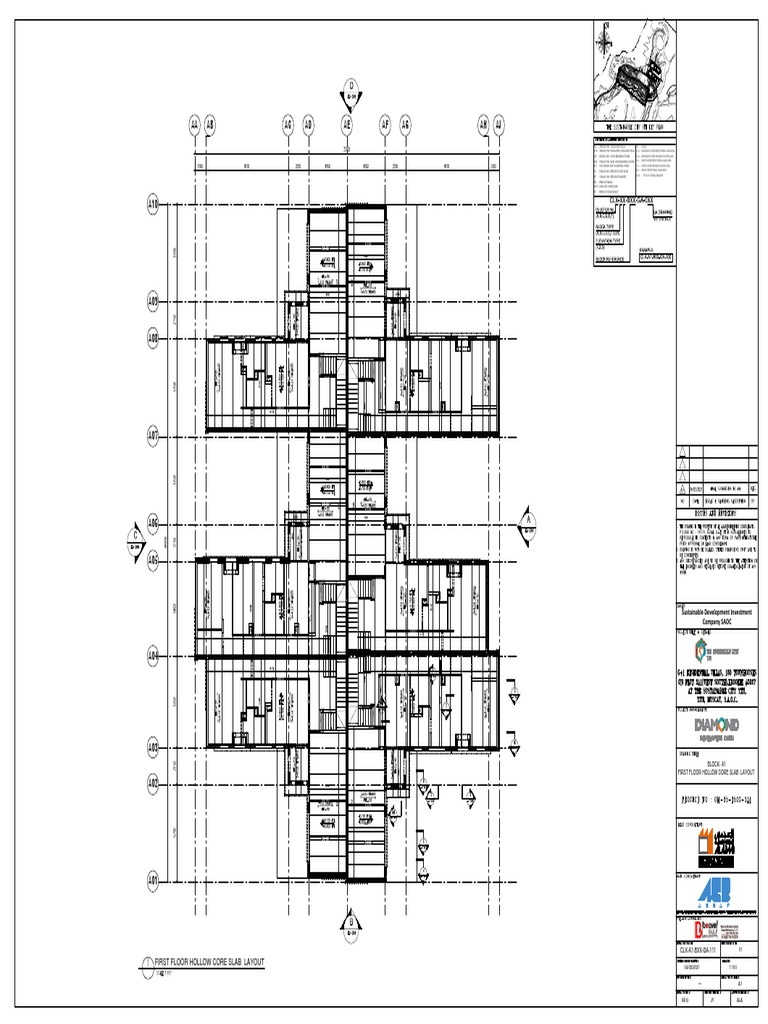 First Floor Hollow Core Slab Layout | PDF | Civil Engineering | Floors