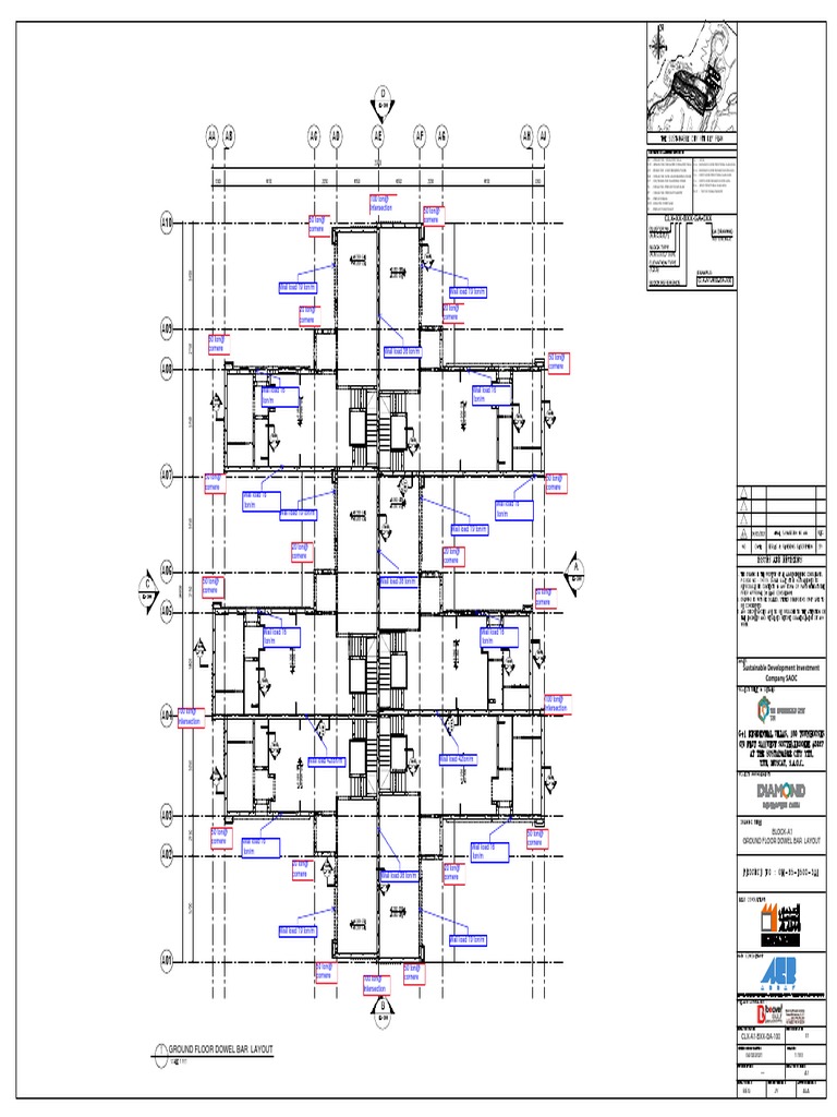 Block-A1 Ground Floor Dowel Bar Layout | PDF | Building | Real Estate