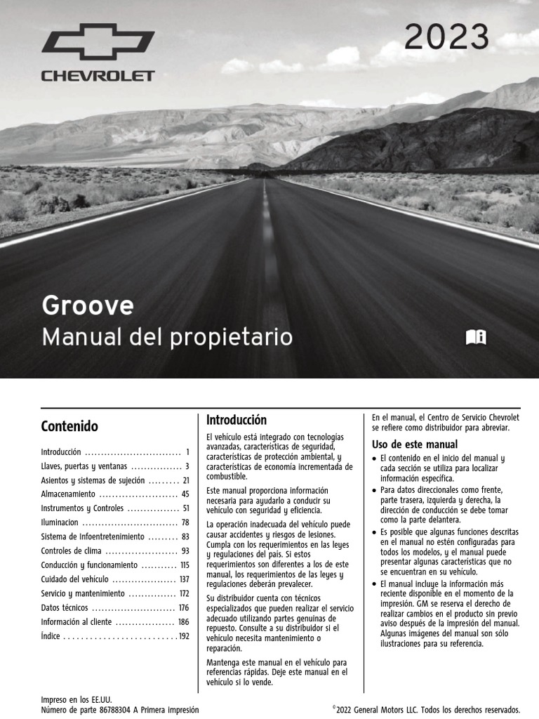 23 Chev Groove Manual Propietario | PDF | Control remoto | Bienes ...