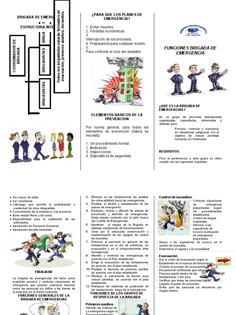 Funciones de la Brigada de Emergencia | PDF | Primeros auxilios ...