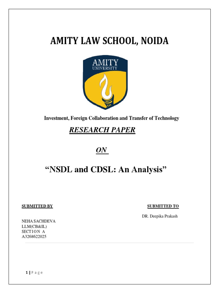 investment project Neha 2025 PDF Securities (Finance) Stocks