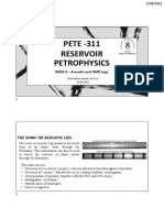 Week 8 - Acoustic and NMR Logs
