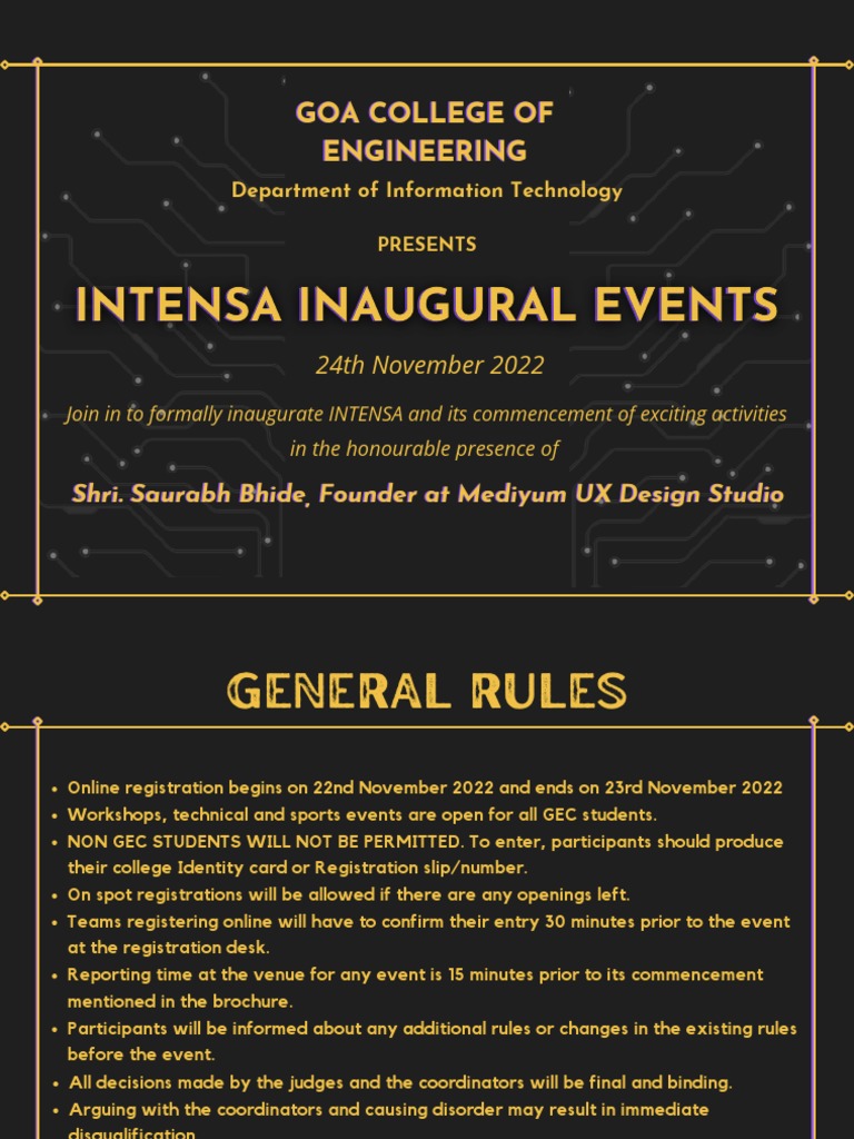 Inauguration of INTENSA at GEC | PDF