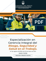 Especialización en Gerencia Integral Del Riesgo