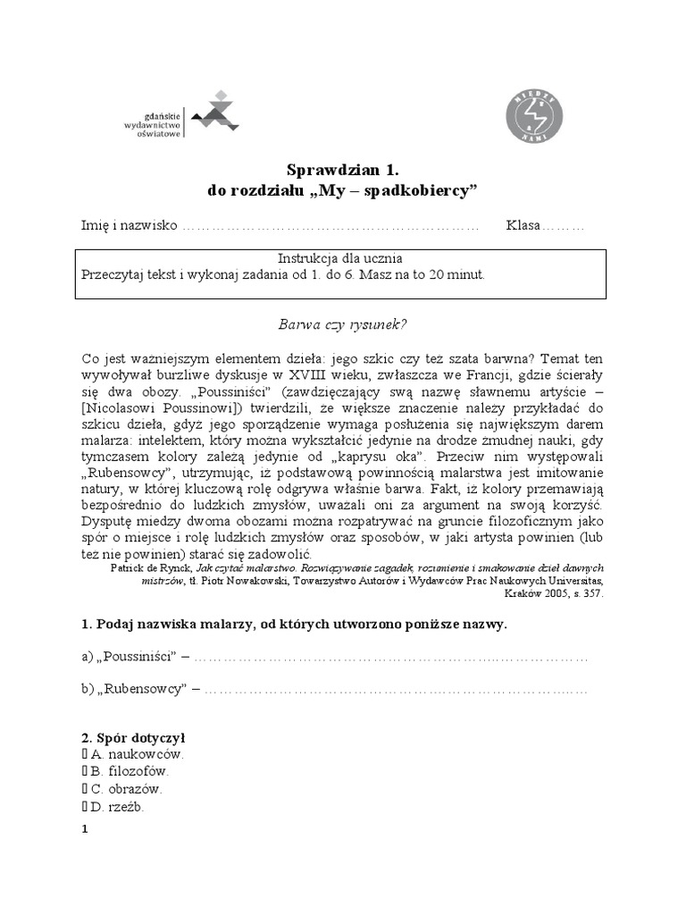 1-1-Sprawdzian-7-Doc-2 2 | PDF