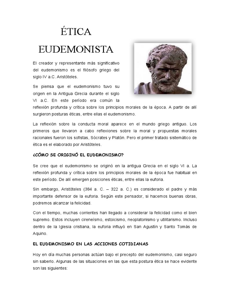 Ética Eudemonist1111111 | PDF | Aristóteles | Tomás de Aquino