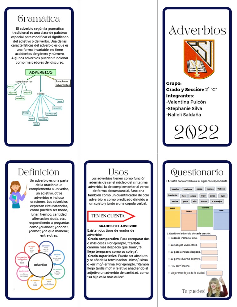 Características y Tipos de Adverbios | PDF | Adverbio | Semántica