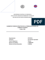 Programa de La Materia Elementos Teoricos-Practicos de La Formacion Integral en Comercio Exterior Eei - Ucv