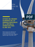 Estudio Del Régimen Económico de Las Tecnologías Solar Fotovoltaica Eólica Minihidroeléctrica 2022