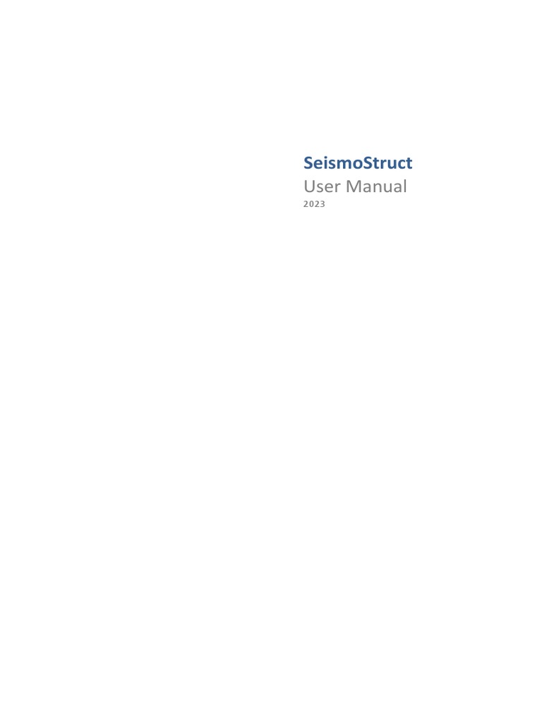 SeismoStruct User Manual | PDF | 3 D Computer Graphics | Software