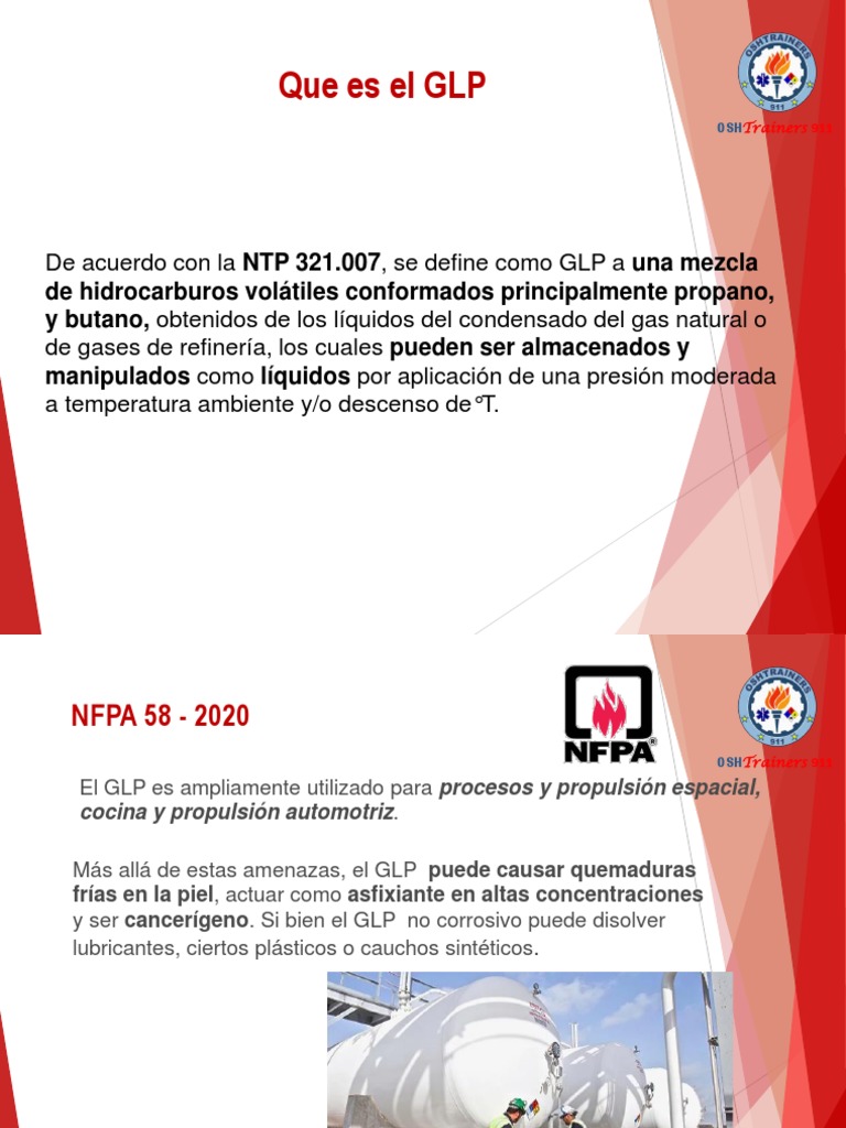 Seguridad y Manejo del GLP: Normas y Riesgos | PDF | Gas de petróleo ...