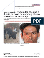 Cieneguilla Trabajador Asesinó A Dueña de Casa de Campo y Abusó Sexualmente de Su Hija Sociedad La República