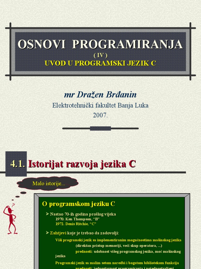 OP - T04 - Uvod U Programski Jezik C | PDF
