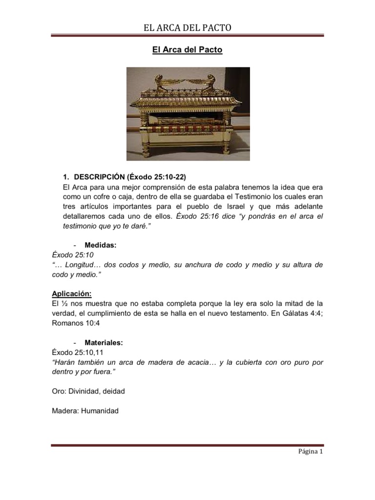 El Arca Del Pacto | PDF | Arca de la Alianza | Libro del éxodo