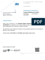Identificação Do Paciente Identificação Do Profissional: Wagner Barros Arantes Claudio Fernando de Oliveira