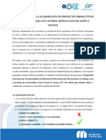 Instructivo Elaboración de Proyectos Productivos