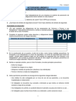 Actividades Unidad 5 - La Prevención de Riesgos Laborales