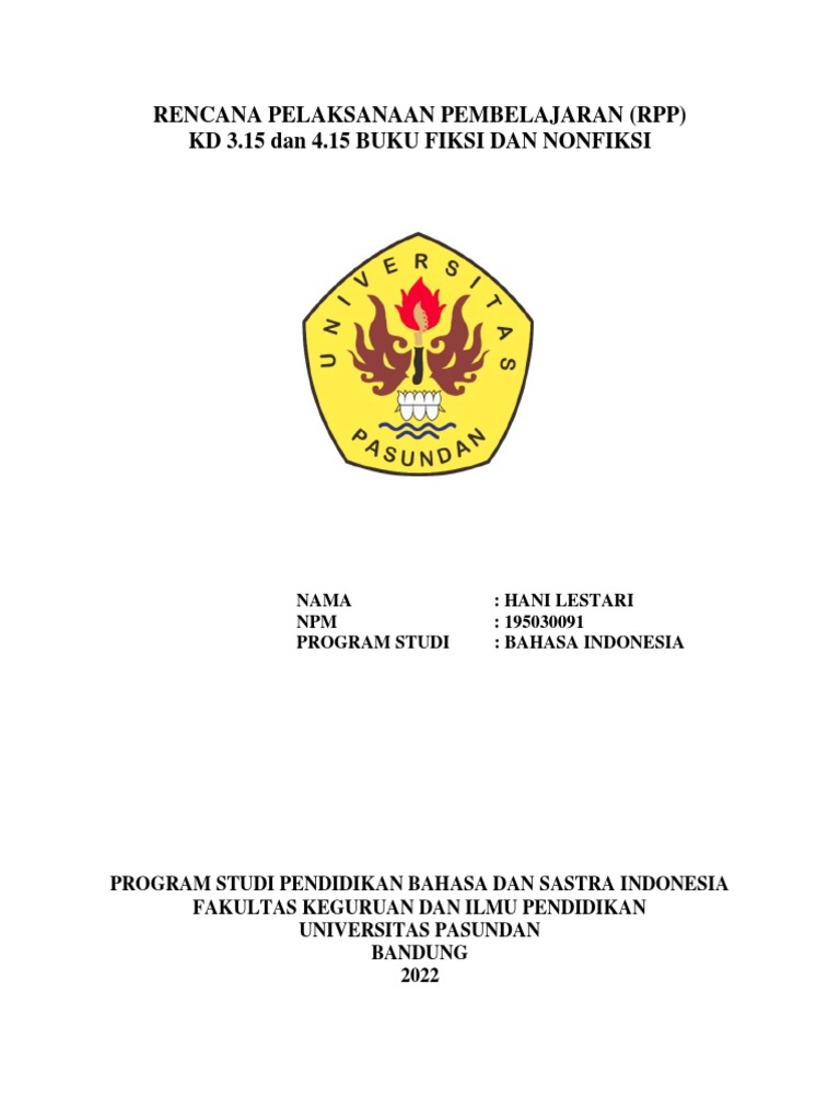 RPP 1 - Hani Lestari | PDF