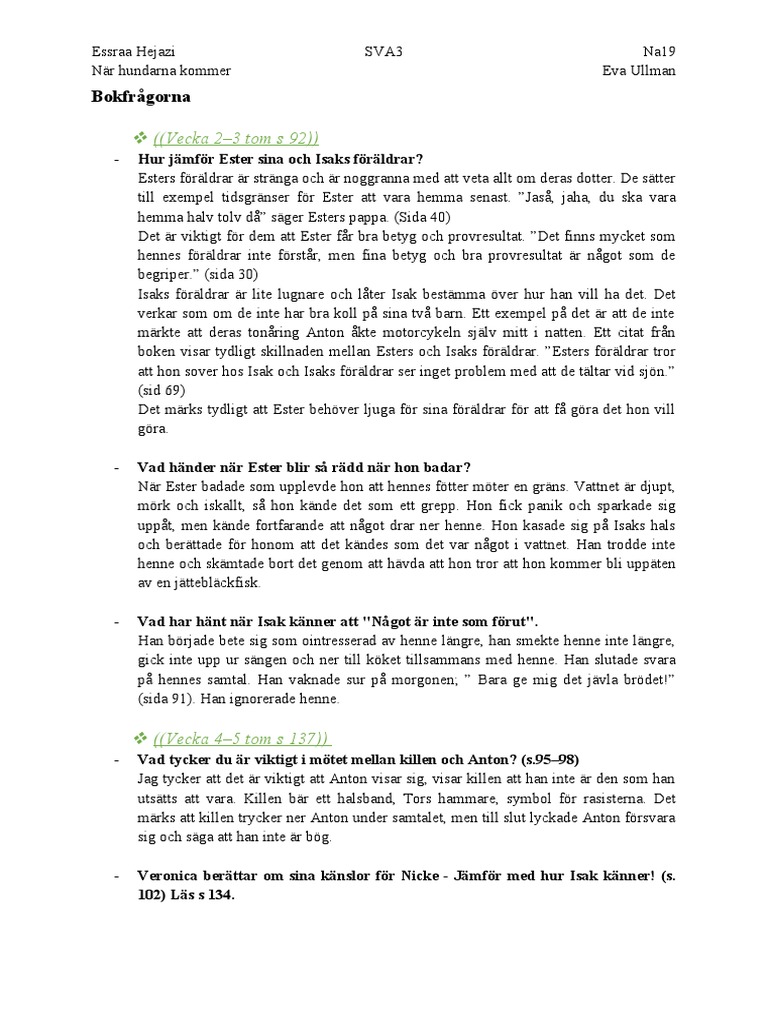 N r Hundarna Kommer PDF