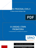 Iii Unidad. Semana 10. Etapa Probatoria e Incidencia en Sentencia