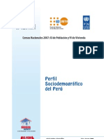 Perfil Sociodemografico Del Peru - Censos Nacionales 2007