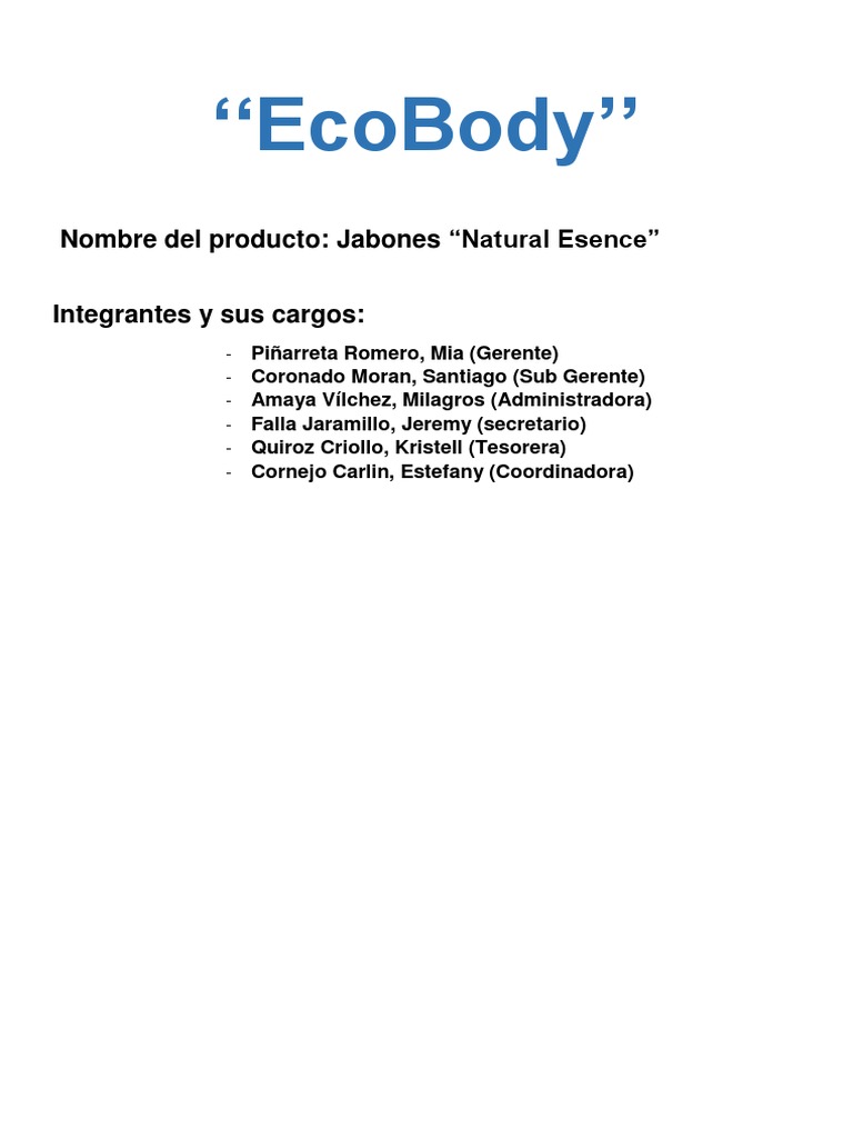 Trabajo Completo Eco-Body | PDF | Salud y bienestar
