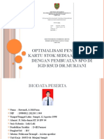 Optimalisasi Pencatatan Kartu Stok Sediaan Farmasi Dengan Pembuatan Spo Di Igd Rsud DR - Murjani