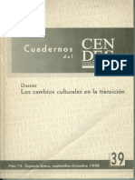 Discurso Difusor de la Sociedad que Viene; ¿Planteamientos Pasajeros para la Transición?