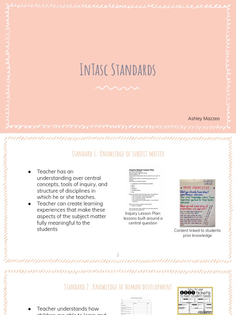 Intasc Standards For Teachers