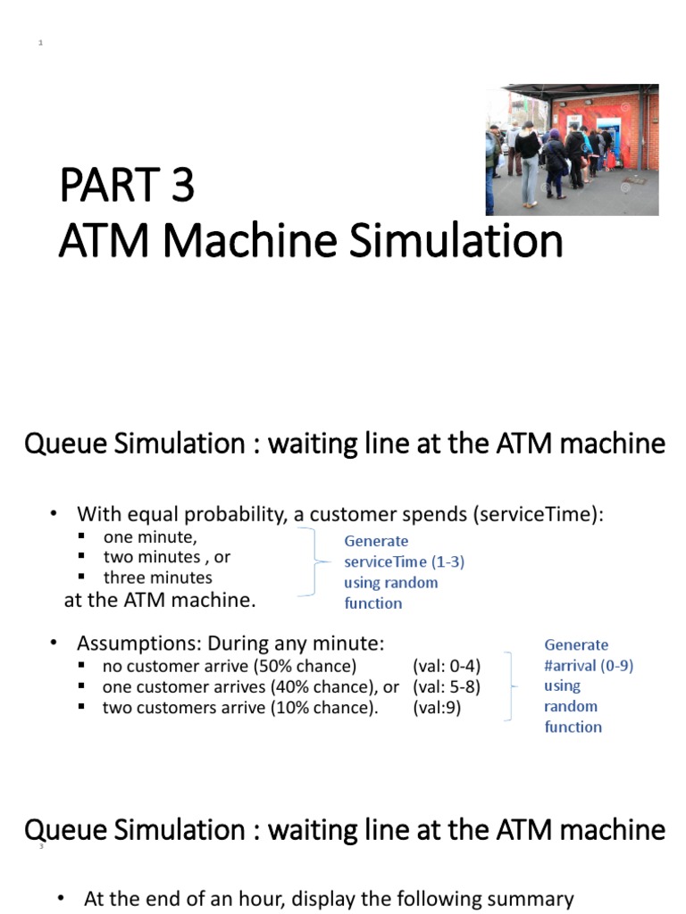 ATM Queue Simulation Guide | PDF | Queue (Abstract Data Type ...