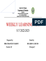 Weekly Learning Plan