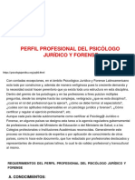 Requisitos Del Psicologo Forense