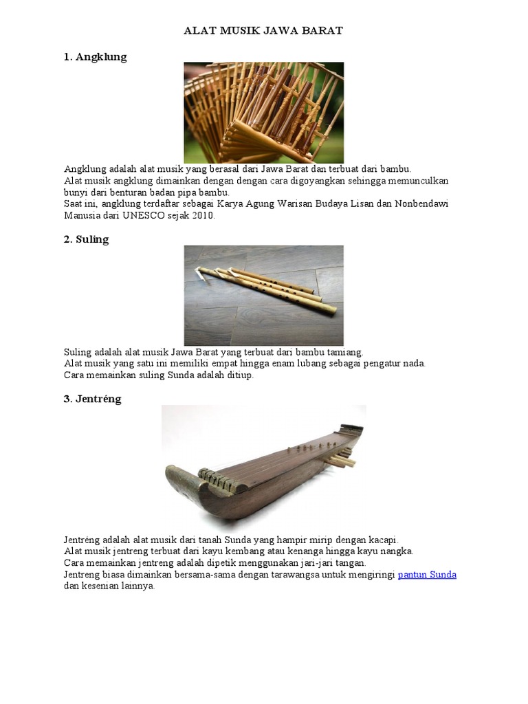 Alat Musik Jawa Barat | PDF