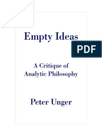 Peter Unger - Empty Ideas - A Critique of Analytic Philosophy-Oxford University Press (2014)