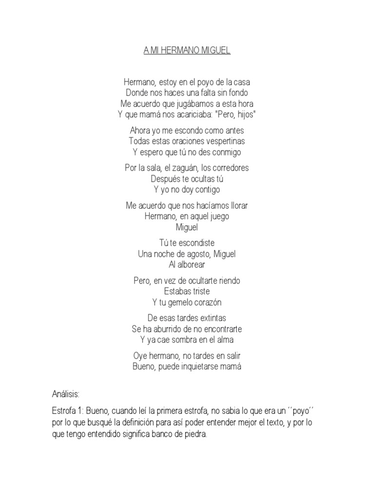 A Mi Hermano Miguel | PDF