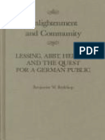 Benjamin W. Redekop - Enlightenment and Community - Lessing, Abbt, Herder, and The Quest For A German Public (Mcgill-Queen's Studies in The History of Ideas) - McGill-Queen's University Press (1999)