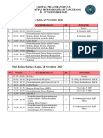 Jadwal BTCLS Universitas Muhammadiyah Tangerang (23 - 27 November 2022)