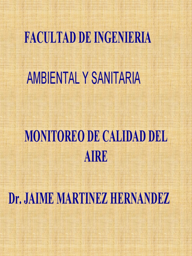 Monitoreo de La Calidad Del Aire | PDF