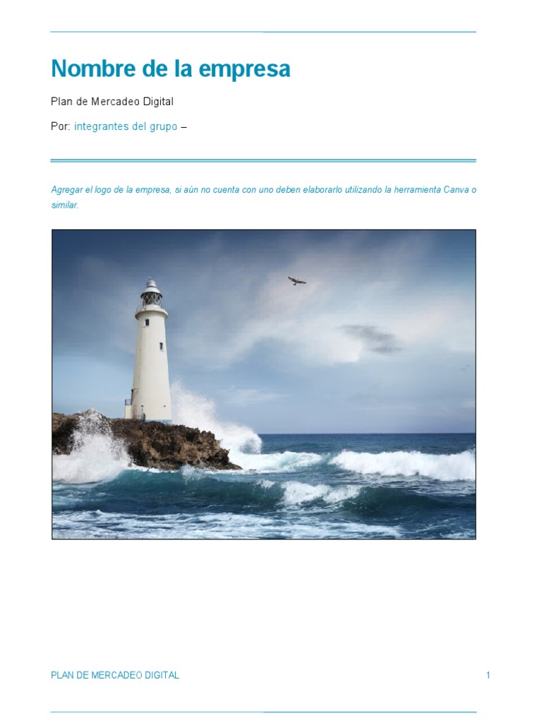 Plantilla de Plan de Marketing Digital | PDF | Publicidad digital ...