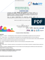 Certificado apresentação oral Derly J Diaz Rodriguez  II Congresso Brasileiro de Direito e Políticas Sociais  2022 