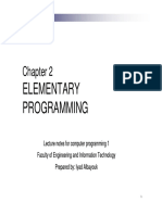 Introduction To Java - Chapter2