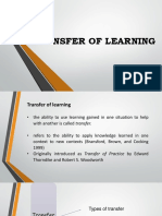 Transfer of Learning