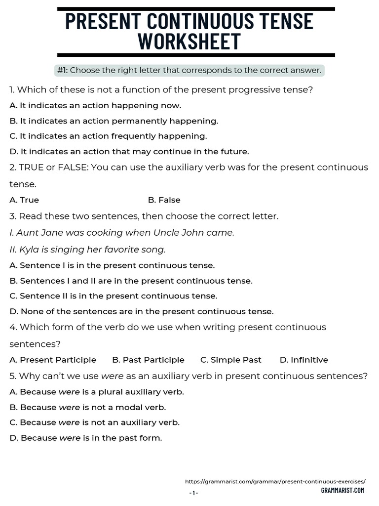 PRESENT CONTINUOUS TENSE EXERCISES WITH ANSWERS PDF CLASS 9 intelligence overview