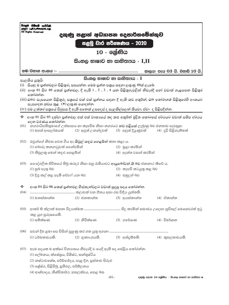 GRADE 10 MATHS PAST PAPERS DOWNLOAD PDF SINHALA MEDIUM intelligence overview