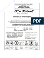 Warta Jemaat Minggu 18 Juli 2021